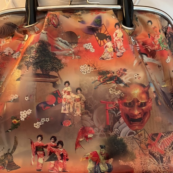 Large Change purse style Asian Oriental design Hand Bag 3D - Picture 4 of 11